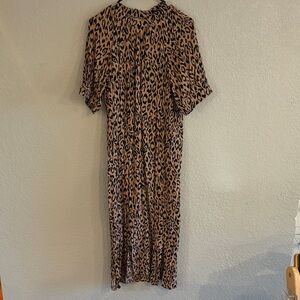 Midi Leopard Anthropologie Dress